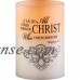 Led Christ Strengthens Flameless Candle, Beige, Inscribed with an inspirational verse from the Bible, this lovely LED candle shines with a warm glow and no open flame   
